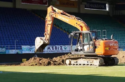 Çaykur Didi Stadı'nın zemini yenileniyor