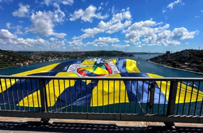 Fenerbahçe bayrağı Boğaz'da