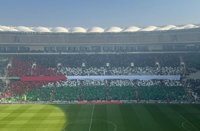 Bursaspor taraftarlarından anlamlı Filistin koreografisi