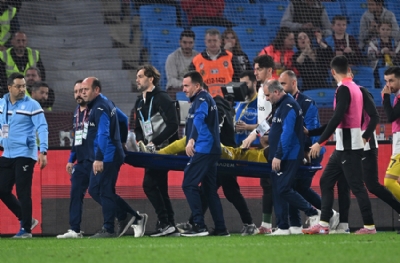 Trabzonspor maçında şok sakatlık