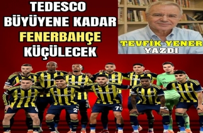 Tedesco büyüyene kadar FENERBAHÇE KÜÇÜLECEK